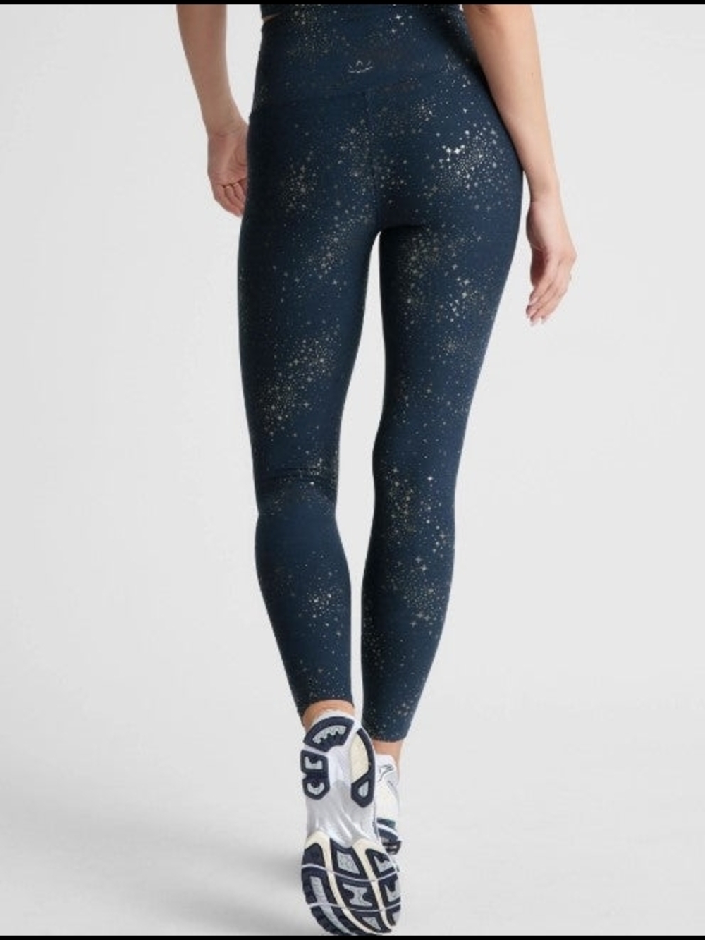 Soft Shine Lucky Star Star Print Midi-Waist Navy Beyond Yoga Leggings